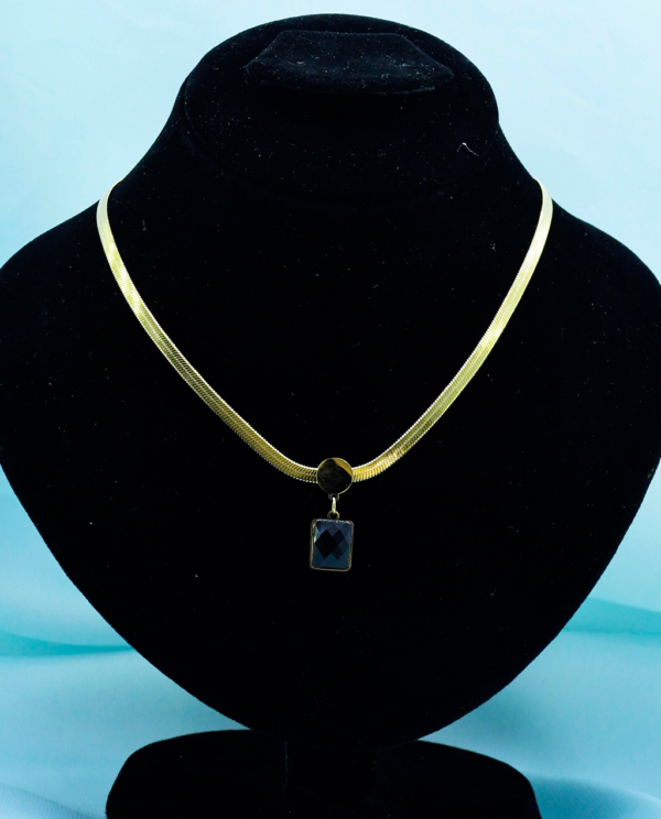 Gold Plated Crystal Accent Necklace Chain