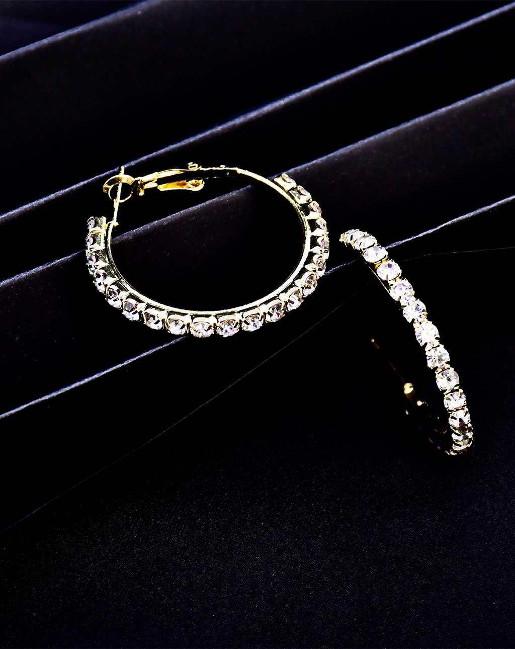 Elegant Hoop Crystal Earrings