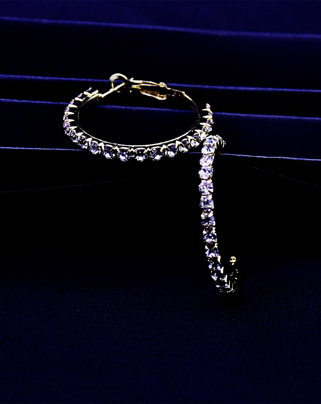 Elegant Hoop Crystal Earrings - Image 2