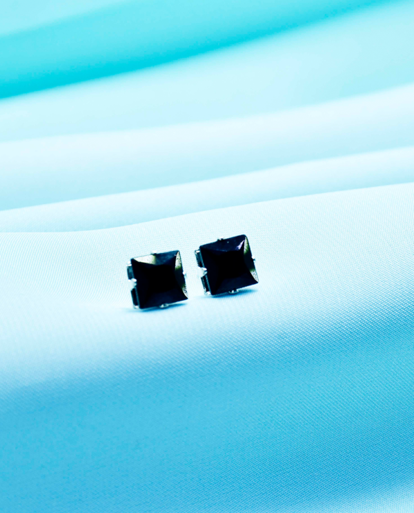 Square Crystal Tops-Black