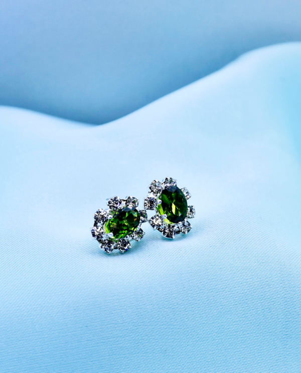 Cubic Zirconia Ovel Crystal Tops-Green