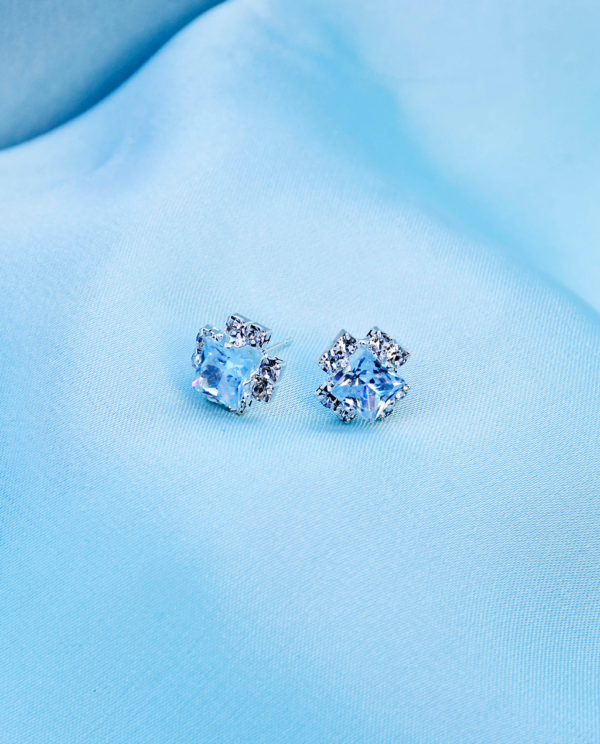 Cubic Zirconia Square Crystal Tops-White