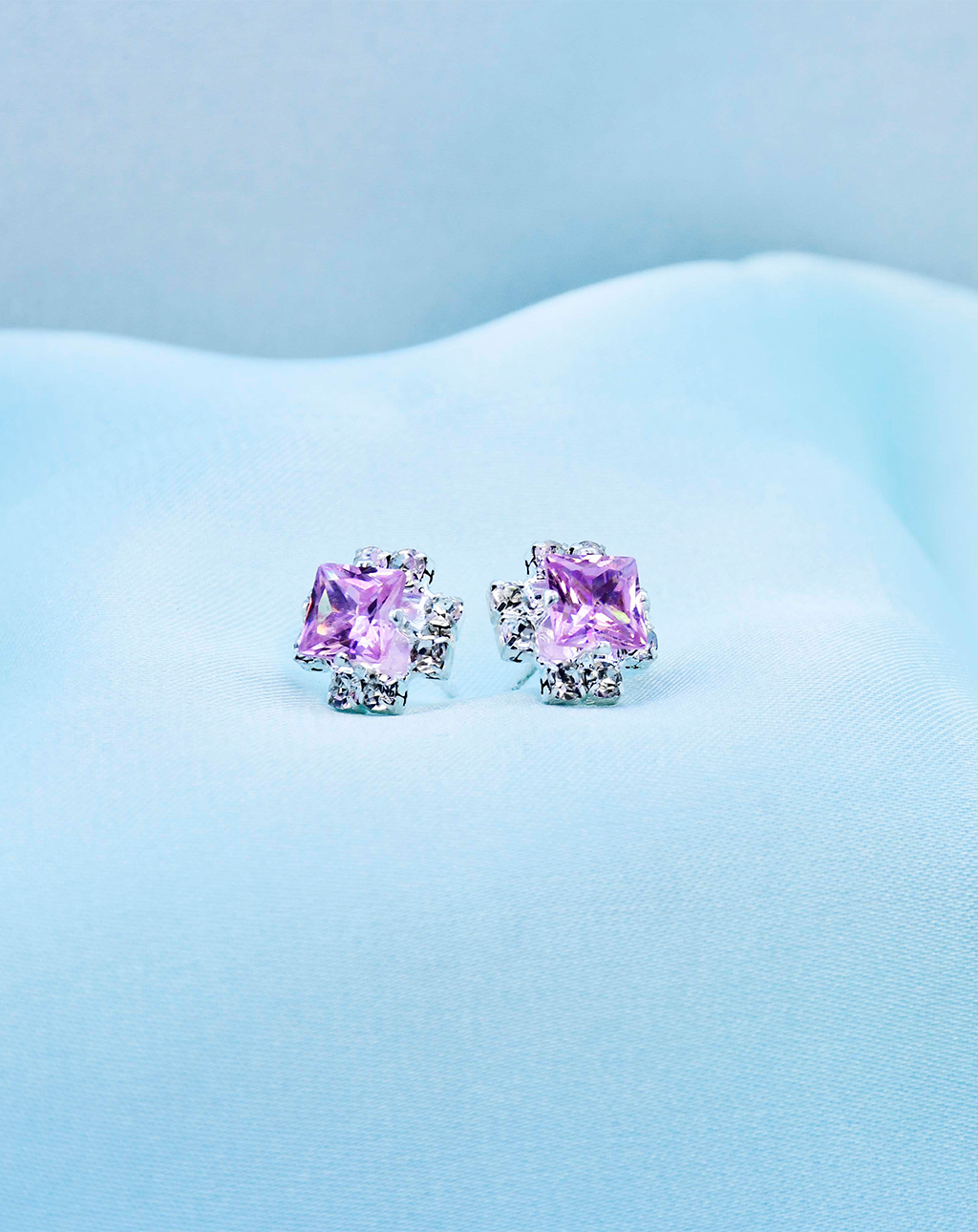 Cubic Zirconia Square Crystal Tops-Pink - Image 2