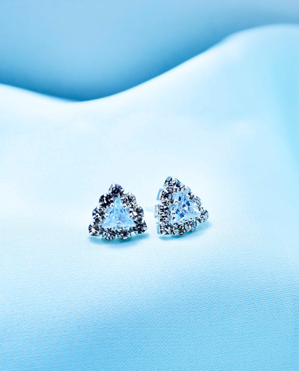 Cubic Zirconia Triangle Crystal Tops-White