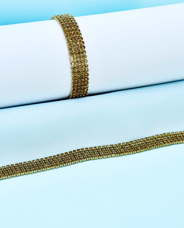 Gold Plated Crystal Bracelet-Champagne