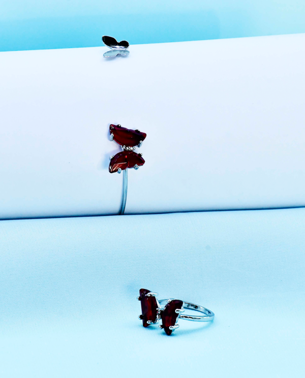 Butterfly Bliss Set-Maroon Red