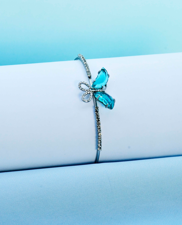 Butterfly Silver Bangle-Ocean