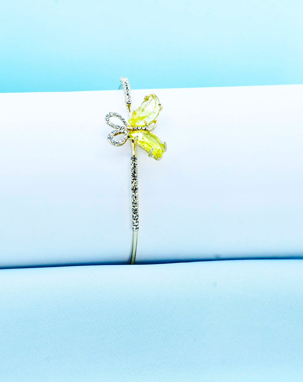 Butterfly Bangle Golden-Yellow