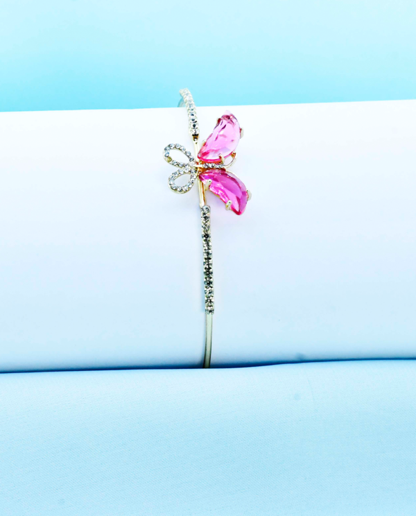 Butterfly Bangle Golden-Pink