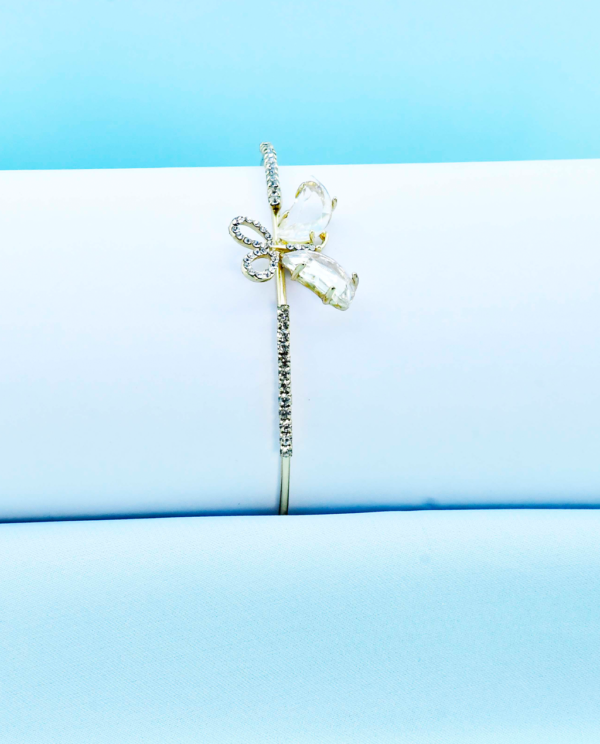 Butterfly Bangle Golden-White