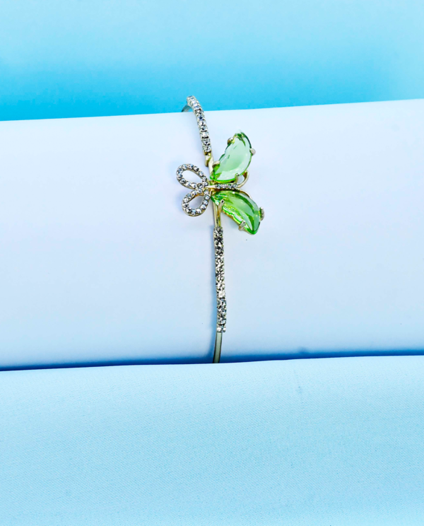 Butterfly Bangle Golden-Light Green
