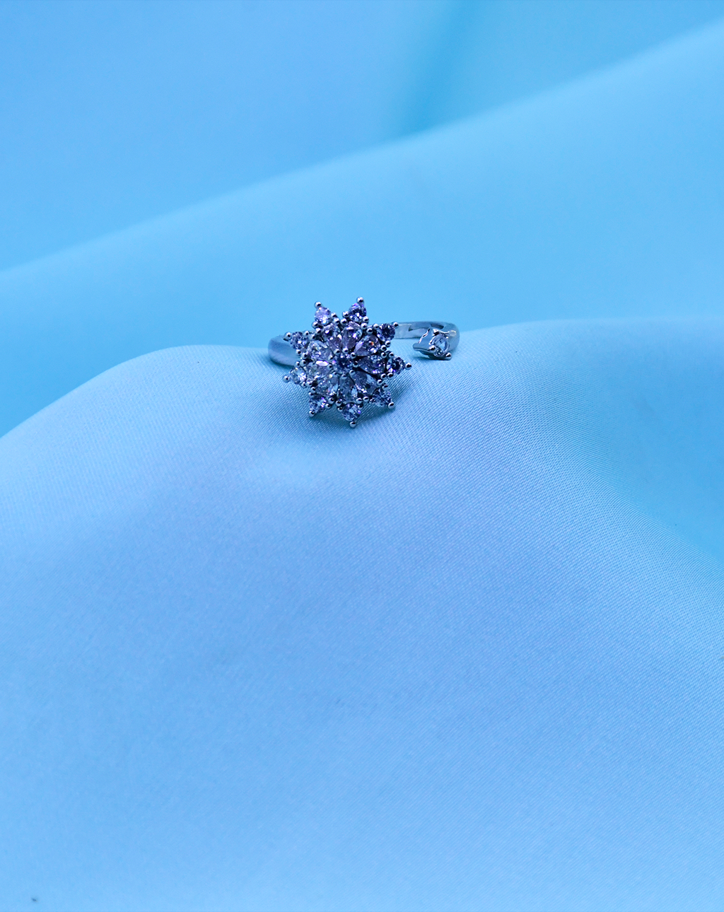 Royal Diamond Round Cluster Ring-Sliver - Image 2