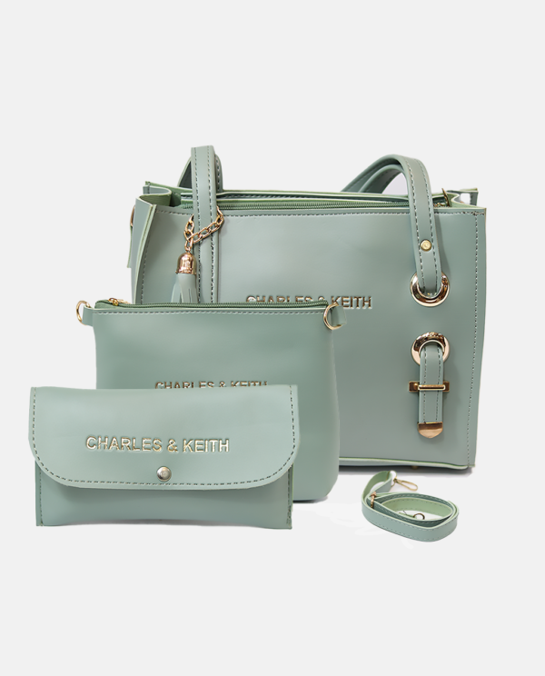 Comfort 3 Piece Shoulder Bags set-Green