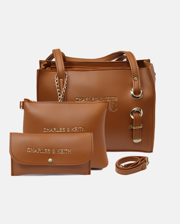 Comfort 3 Piece Shoulder Bags set-Brown