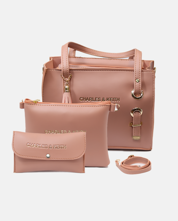Comfort 3 Piece Shoulder Bags set-Pink