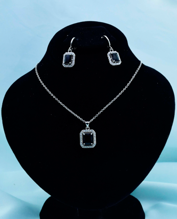 American Crystal Necklace Set-Black