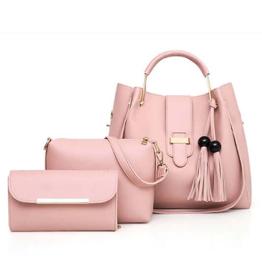 Elora Tote 3PC-Pink