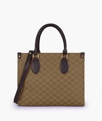 Delight Check Tote-Brown - Image 2